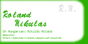 roland mikulas business card