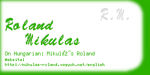 roland mikulas business card